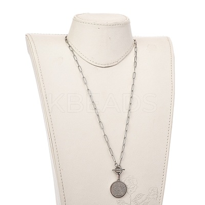 Non-Tarnish 304 Stainless Steel Pendant Necklaces NJEW-JN02951-1