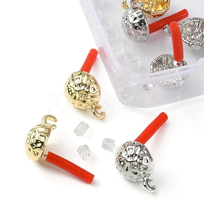8Pcs 2 Colors Rack Plating Alloy Stud Earring Findings FIND-YW0003-82B-1