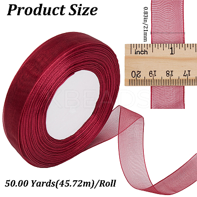 Polyester Organza Ribbons SRIB-WH20020-006A-1