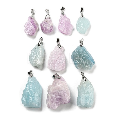 Raw Rough Natural Mixed Stone Pendants G-B060-01P-1