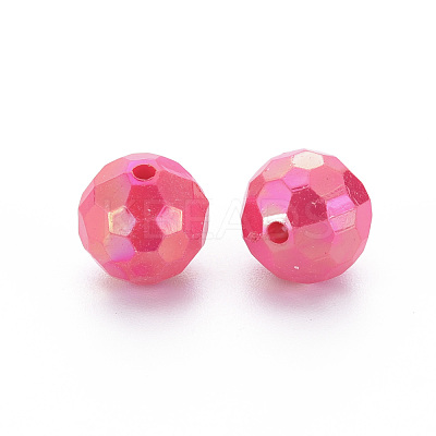 Opaque Acrylic Beads TACR-S154-10F-02-1