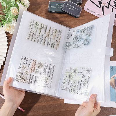 8 Inch 2 Grids Transparent PP Plastic Photocard Storage Albums AJEW-WH0419-72C-1