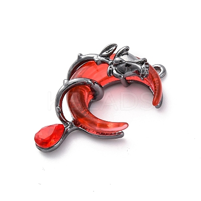 Gothic Alloy Resin Pendants PALLOY-V002-04B-01-1