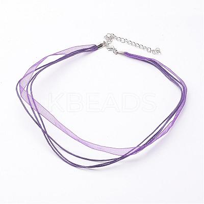 Mixed Jewelry Making Necklace Cord X-FIND-R001-M-1