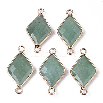 Natural Green Aventurine Links Connectors G-S359-107G-1