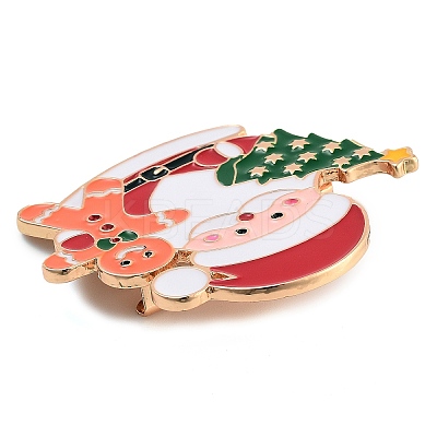 Christmas Theme Alloy Enamel Brooches JEWB-S022-03C-1
