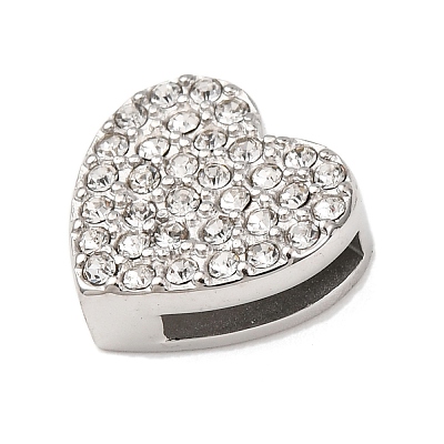 304 Stainless Steel Rhinestone Slide Charms STAS-P421-04A-P-1