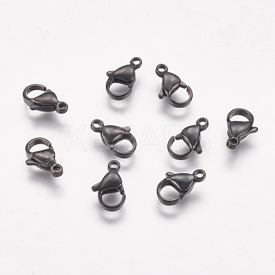 304 Stainless Steel Lobster Claw Clasps STAS-P185-12-B-1