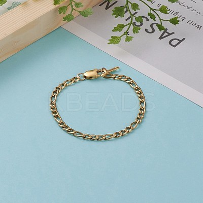 Women's 304 Stainless Steel Figaro Chains BJEW-JB05840-01-1