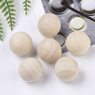 Natural Wooden Round Ball LS-WOOD-T014-40mm-1