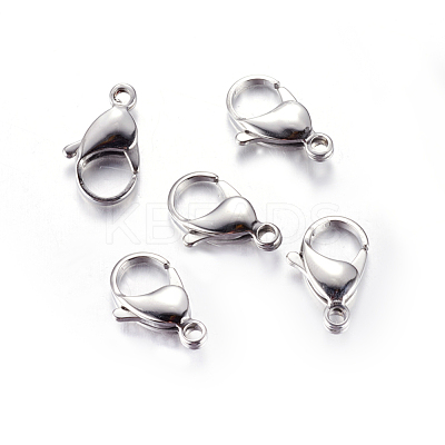 Tarnish Resistant 304 Stainless Steel Lobster Claw Clasps X-STAS-AB19-1