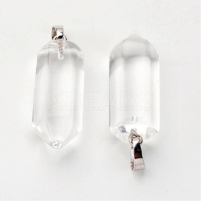 Brass Natural & Synthetic Mixed Stone Pendants G-O160-03-1