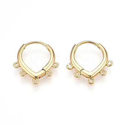 Brass Hoop Earring Finding KK-N261-67G-1