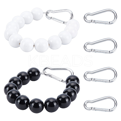 6Pcs 2 Style PVC Flagpole Retainer Ring Beaded Keep Flag FIND-AR0001-29-1