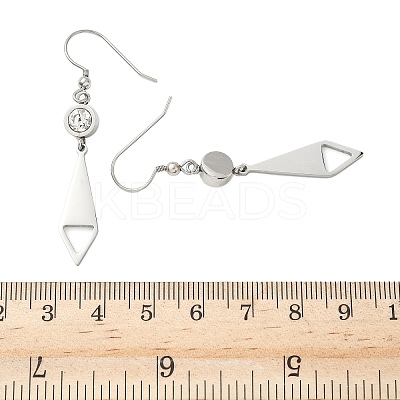 304 Stainless Steel Tie Dangle Earrings EJEW-Z129-19P-1