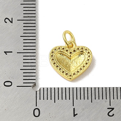 Real 18K Gold Plated Brass Pave Cubic Zirconia Pendants KK-M283-08G-01-1