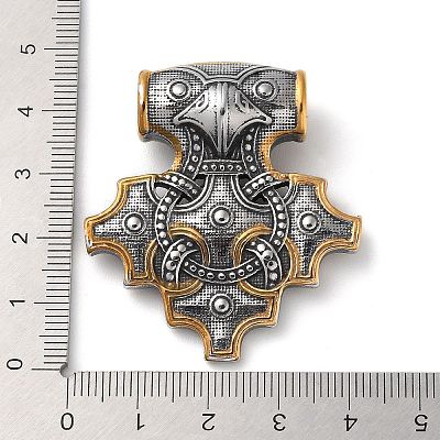 Ion Plating(IP) Viking 304 Stainless Steel Pendants STAS-D014-08AG-1