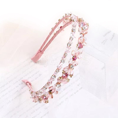 Shiny Elegant Glass Hair Bands PW-WG75179-07-1