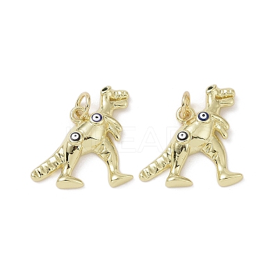 Real 18K Gold Plated Brass Micro Pave Cubic Zirconia Pendants KK-L209-063G-02-1