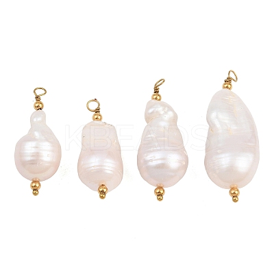 Natural Baroque Keshi Pearl Pendants PA-CBA0A45-06G-1