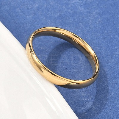 304 Stainless Steel Flat Plain Band Rings STAS-I160-D-G-1