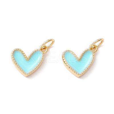 Rack Plating Brass Enamel Charms KK-D073-27G-03-1