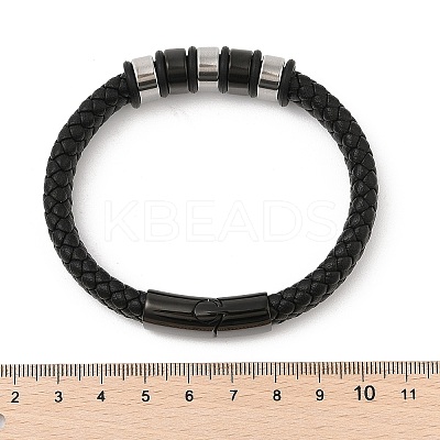 Braided Leather Cord Bracelets for Men BJEW-Z081-11EB-01-1
