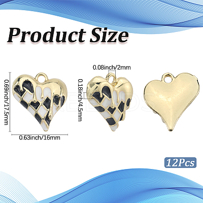 12Pcs Alloy Enamel Pendants ENAM-SC0006-59-1