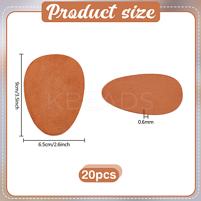 20Pcs Arch Suede Fabric Non-Slip Shoes Pads AJEW-PH0007-57A-1