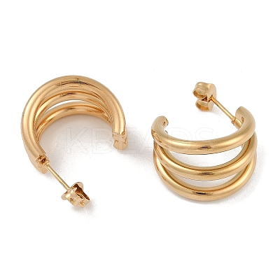 PVD Vacuum Plating 201 Stainless Steel Moon Stud Earrings LS-EJEW-I309-73G-01-1