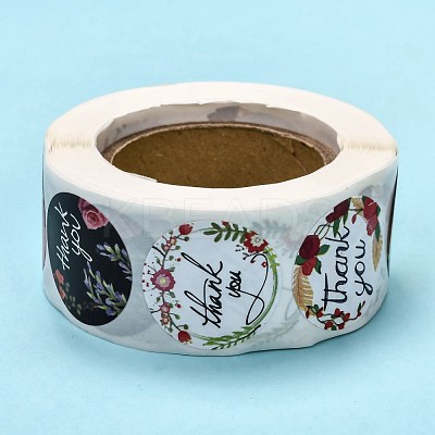 1 Inch Thank You Theme Self-Adhesive Paper Stickers X-DIY-K027-B04-1