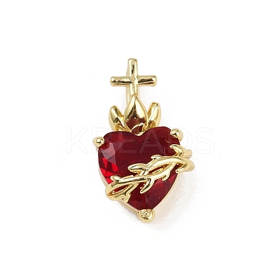 Brass Glass Pendants X-KK-R226-03G-01-1
