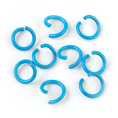 Spray Painted Iron Open Jump Rings X-IFIN-F149-F06-1