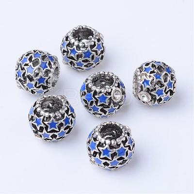 Alloy Enamel European Beads MPDL-T001-01C-1