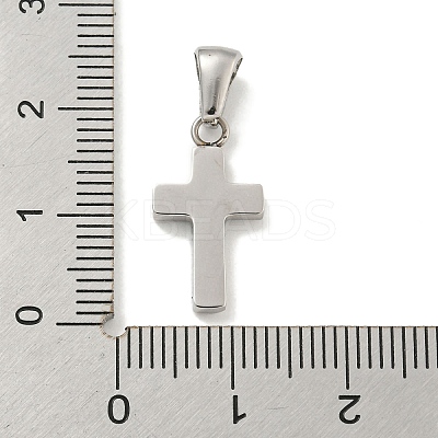304 Stainless Steel Cubic Zirconia Pendants STAS-C102-04A-P-1