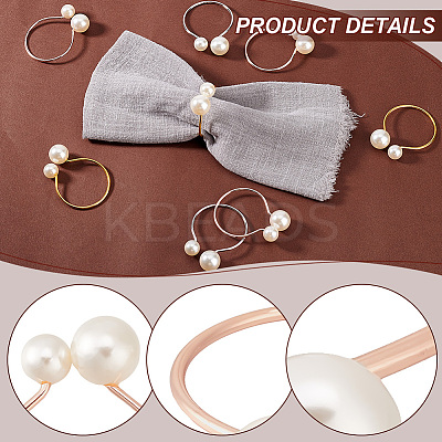 24Pcs 3 Colors Alloy & Resin Napkin Rings AJEW-GA0007-75-1