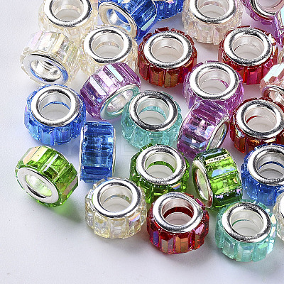 Transparent Resin European Beads RPDL-Q023-B-B-1