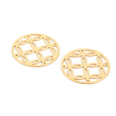 304 Stainless Steel Filigree Joiners Links STAS-S116-176G-1