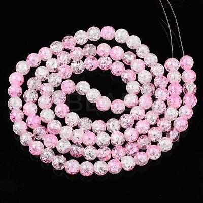 Baking Paint Crackle Glass Bead Strands CCG-S001-8mm-02-1