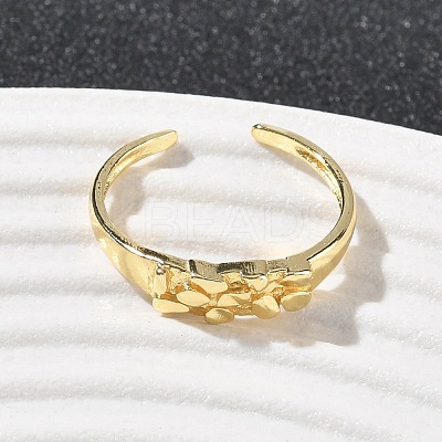 Brass Cuff Rings for Women RJEW-Z111-03G-1
