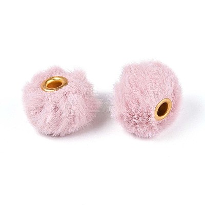 Imitation Rabbit Hair European Beads FIND-WH0126-574U-1