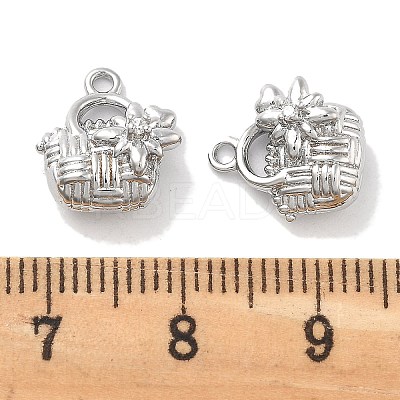Brass Micro Pave Cubic Zirconia Pendants KK-M102-44P-1