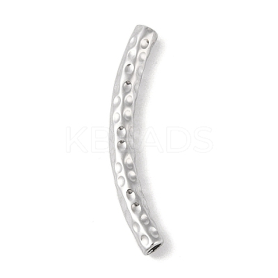 304 Stainless Steel Curved Tube Beads LS-STAS-M071-03A-P-1