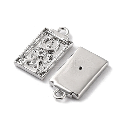Rack Plating Brass Micro Pave Cubic Zirconia Pendants KK-K333-91P-1