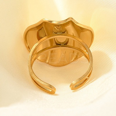 304 Stainless Steel Open Cuff Rings for Women LS-STAS-Z108-05G-01-1