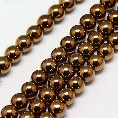 Electroplate Non-magnetic Synthetic Hematite Beads Strands G-J169A-2mm-01-1