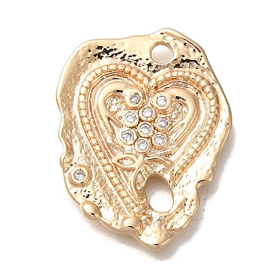 Brass Micro Pave Cubic Zirconia Pendants KK-U038-22G-1