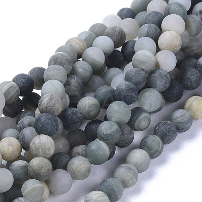 Natural Green Rutilated Quartz Beads Strands G-D809-17-8mm-1