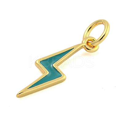 Rack Plating Brass Enamel Pendants KK-U021-16D-G-1
