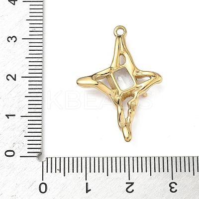 304 Stainless Steel Pave Cubic Zirconia Pendants STAS-U054-03G-1